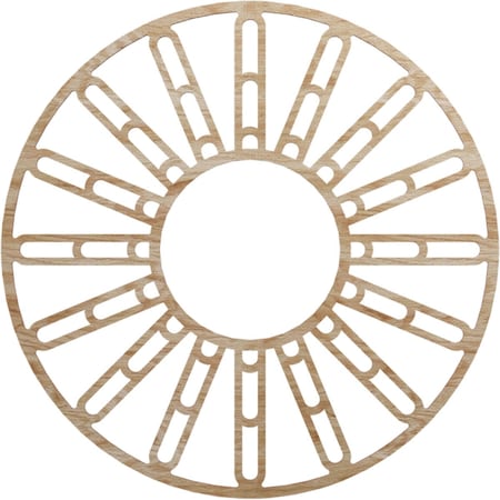 Ekena Millwork Hale Wood Fretwork Pierced Ceiling Medallion, Red Oak, 34"OD x 12 3/8"ID x 3/8"T CMWP34X34X0375HHRO
